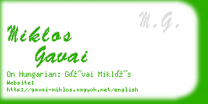 miklos gavai business card